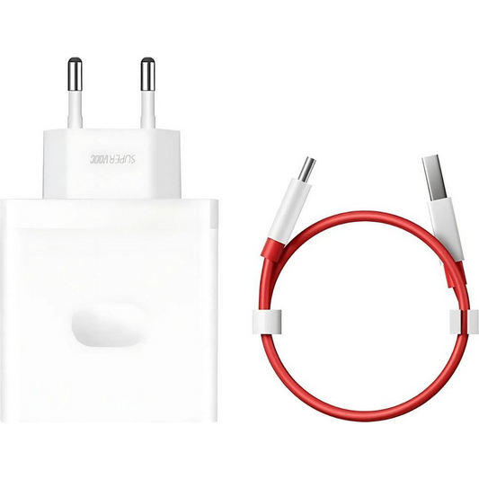 Incarcator retea OnePlus SUPERVOOC, 5461100521, Quick Charge, 100W, USB, Cablu USB-C, Alb ( )