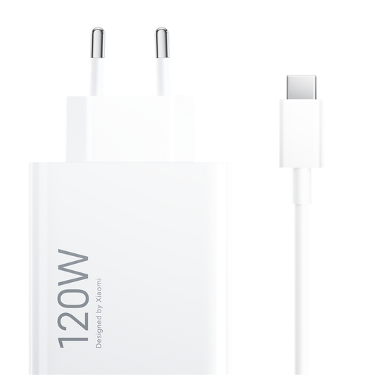 Зарядно устройство за телефон Xiaomi 120W HyperCharge Combo, USB-A, USB-C, бяло (BHR9462EU)